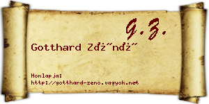 Gotthard Zénó névjegykártya